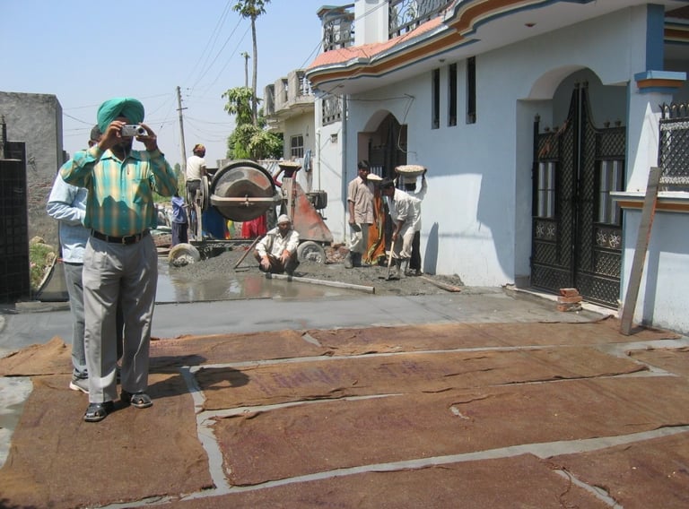 At site where Construction is taking place