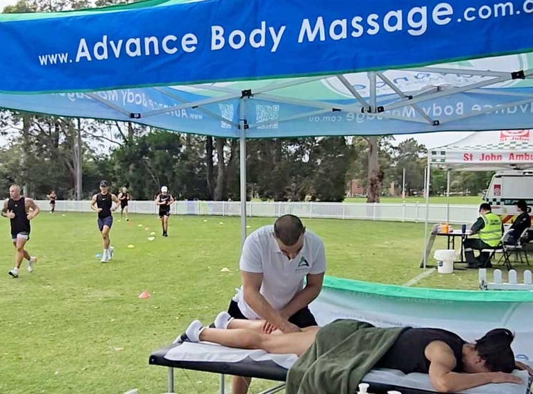 Sports massage being performed at Wollongong Uni Active