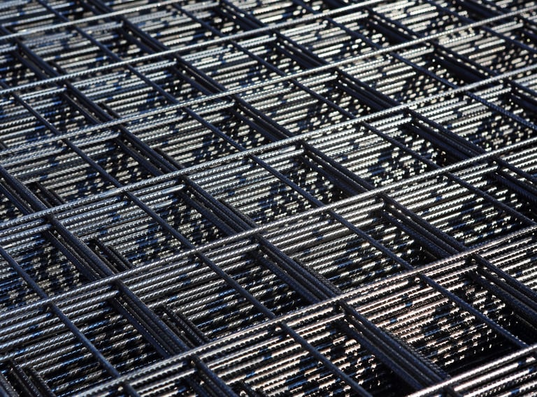 A sample wire mesh panel produced using Neulogs wire mesh welding machines.- HKM OBHC