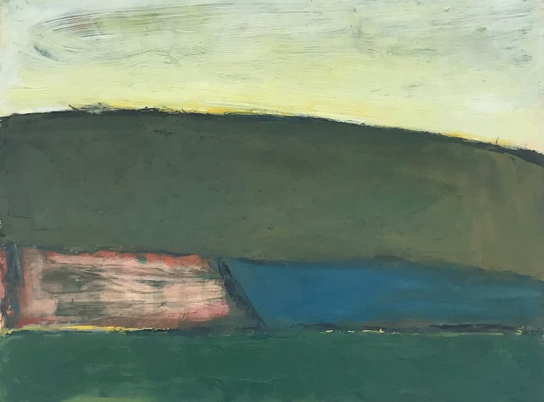 Layers Landscape oil painting by Lina Mikuzyte