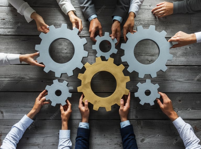 Équipe collaborant sur la mise en place de solutions d'automatisation IA