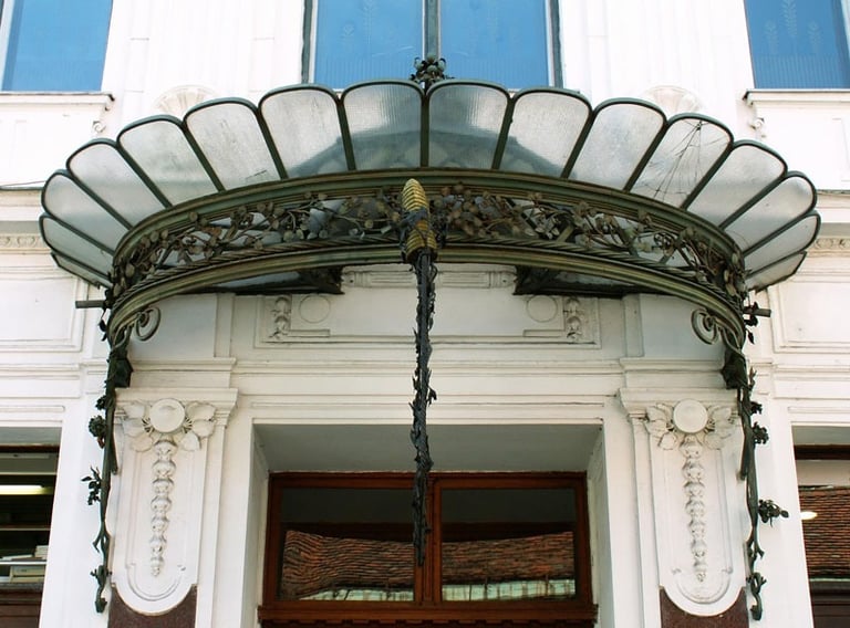 Auvent de porte abris de porte en acier