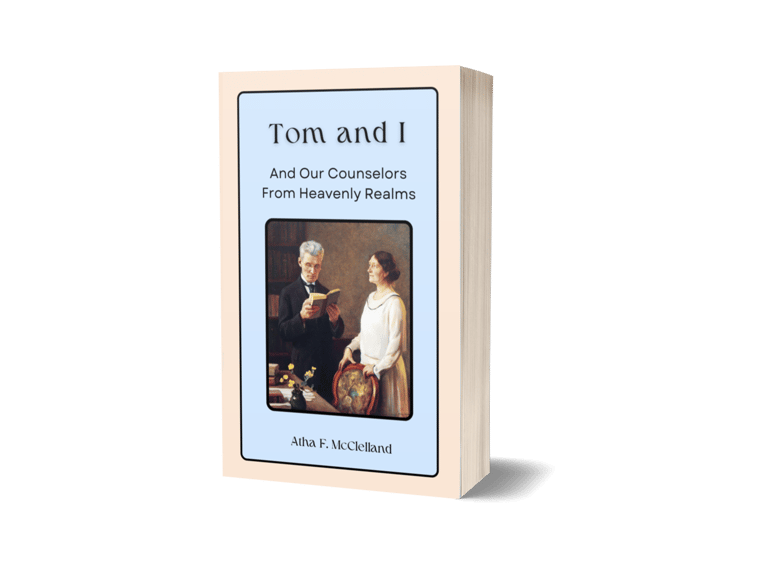 a book cover of tom and his wife, and their heavenly spirit helpers