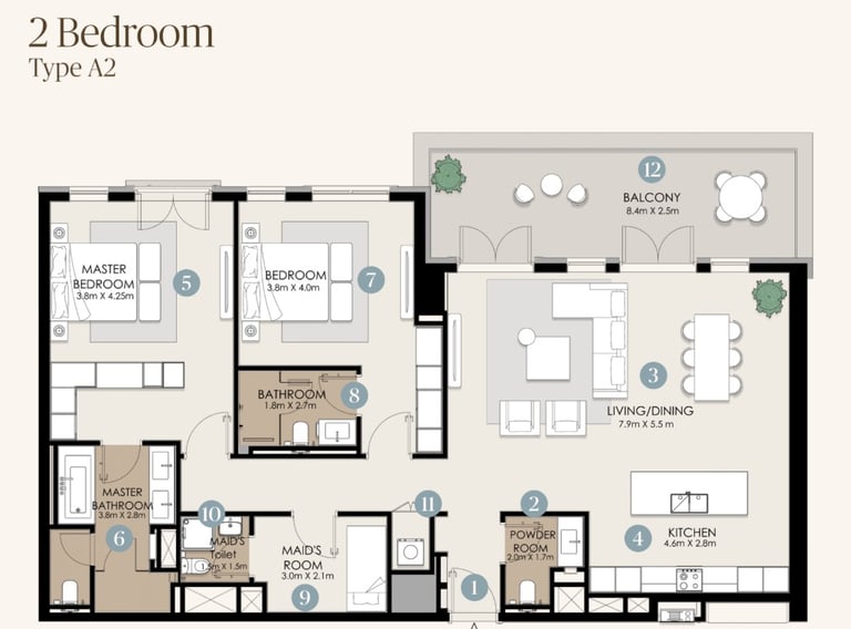 nawayef park views 2 bedroom homes