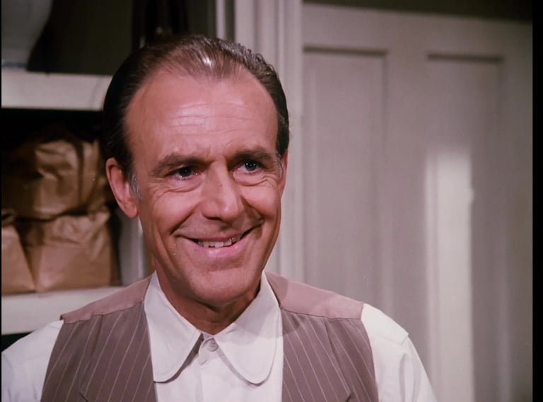 Richard Bull as Nels Oleson from Little House on the Prairie