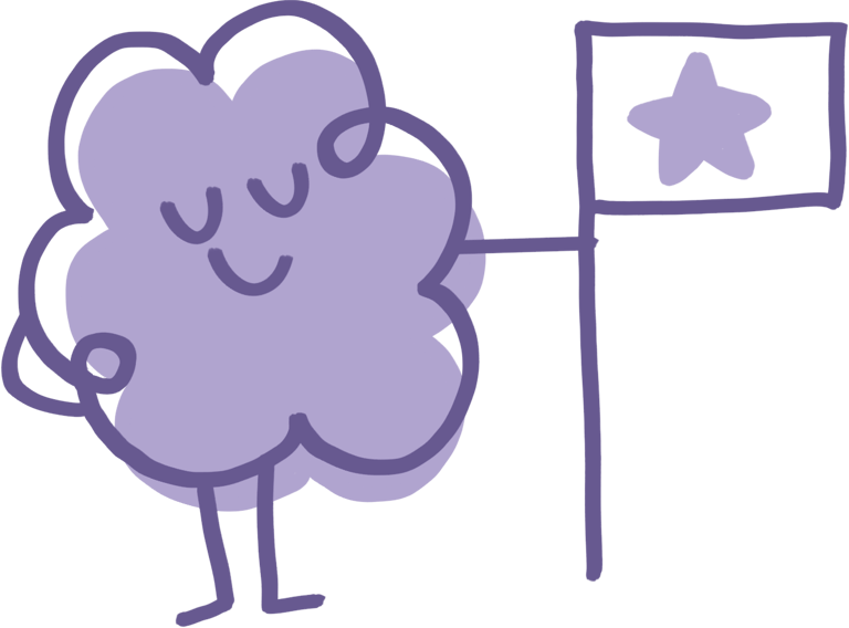 Simple drawing representing confidence and trust