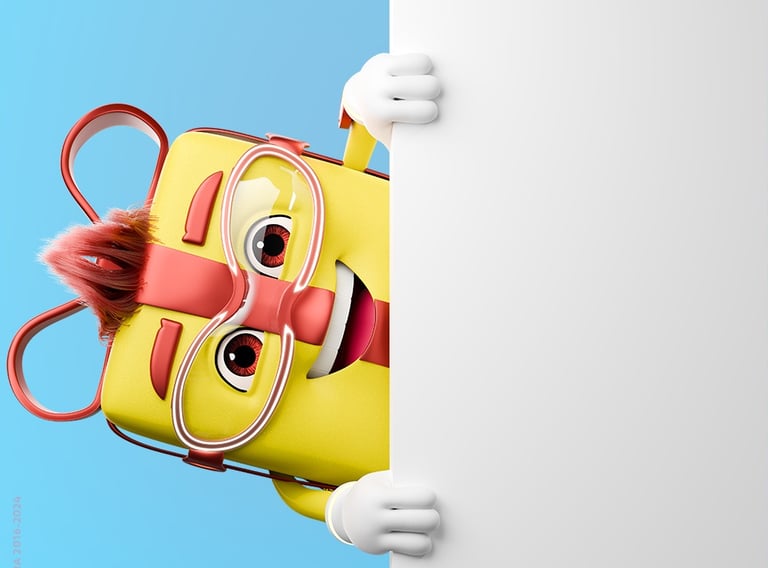 mascote 3D personagem 3D
