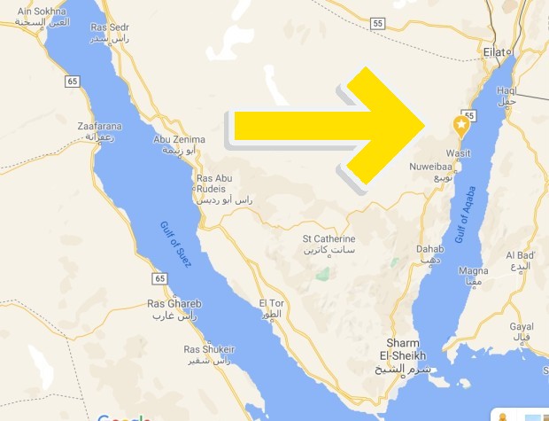 a map of the location of a camp in egypt