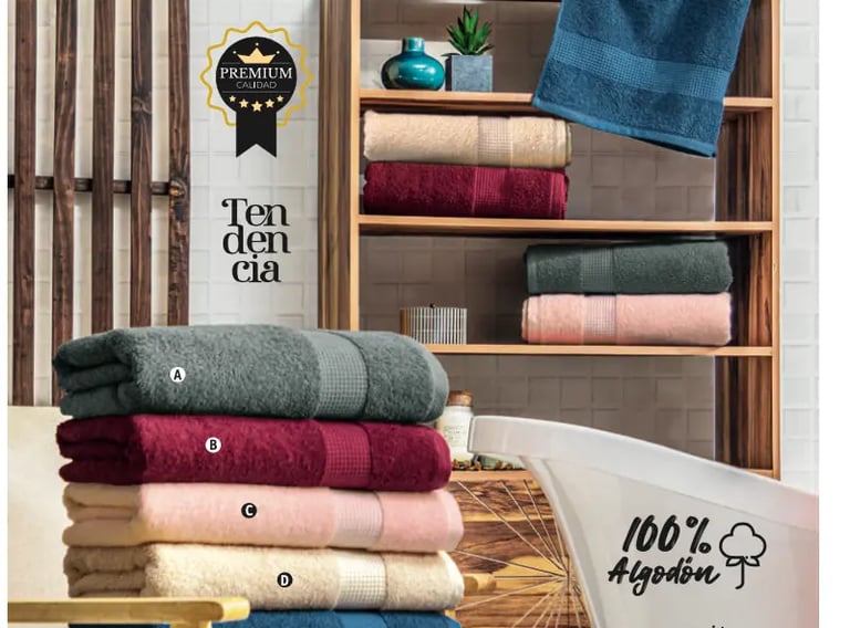 Toallas de multiples colores modelo Elegance de la marca Intima Hogar