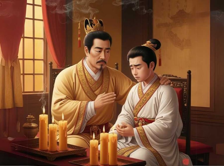 Vua Trần Thánh Tông khuyên nhủ Trần Khâm