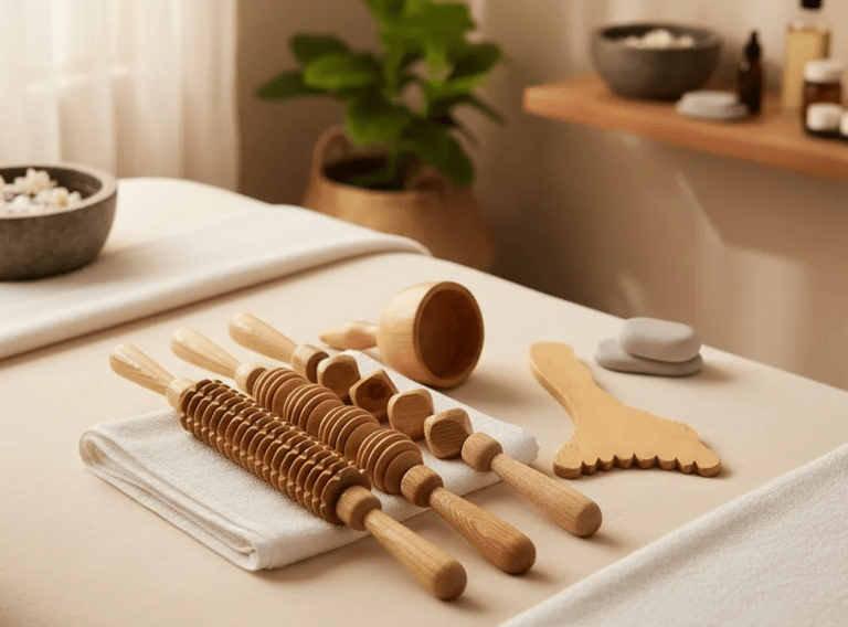 Instrumentos de maderoterapia madera masaje reductivo reafirmante kit