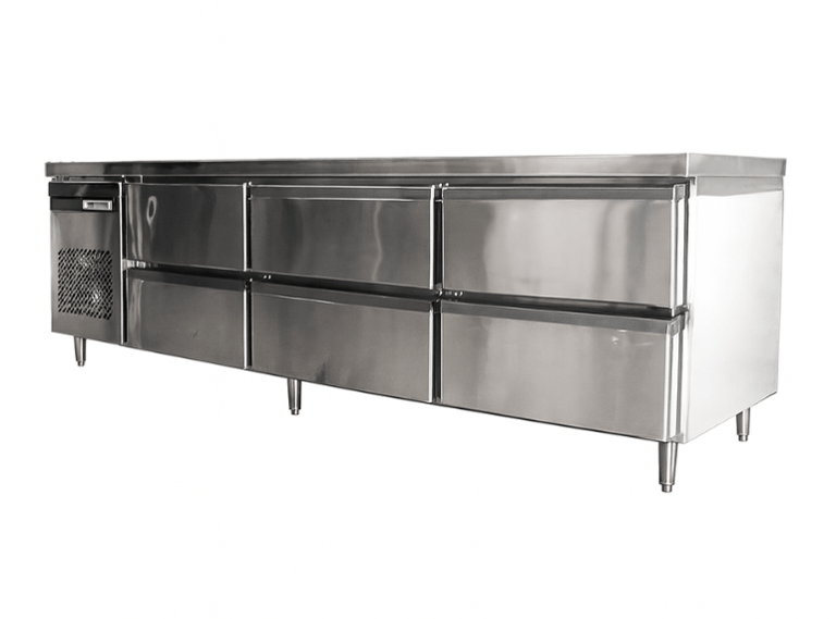 Under-Counter Refrigerator 6 Drawers ตู้แช่ลิ้นชัก 6 ช่อง สแตนเลส Chill / Freezer