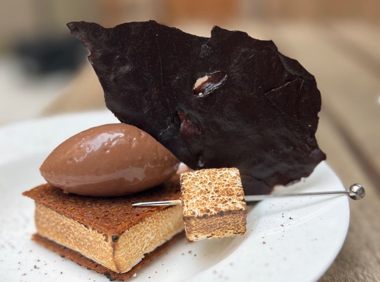 s'mores dessert plated 