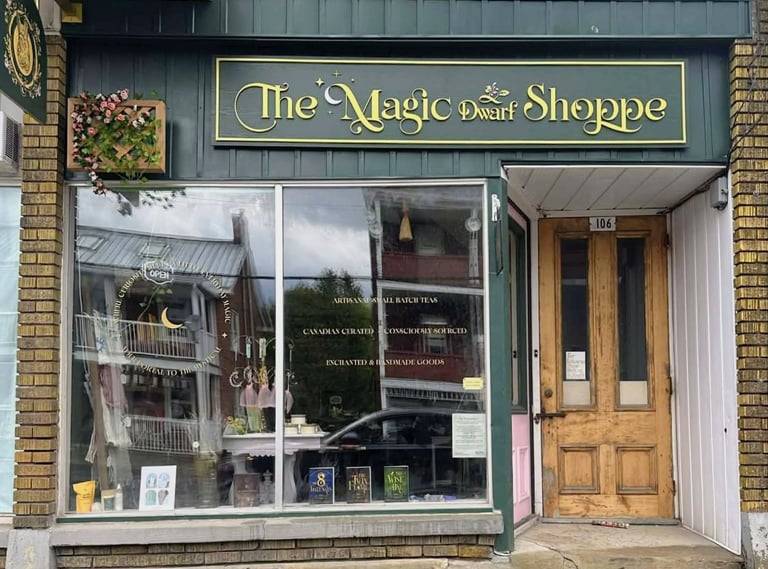 The Magic Dwarf Shoppe in Vankleek Hill, Ontario, owned by award-winning author K.T. Anglehart