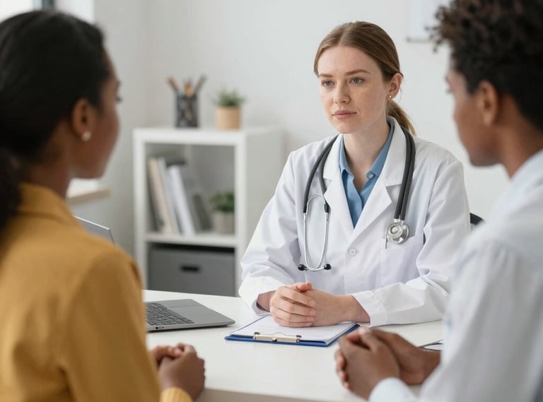 A focused student studying medical textbooks with notes and a laptop.