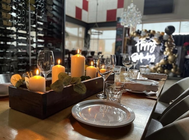 Custom wooden centerpieces