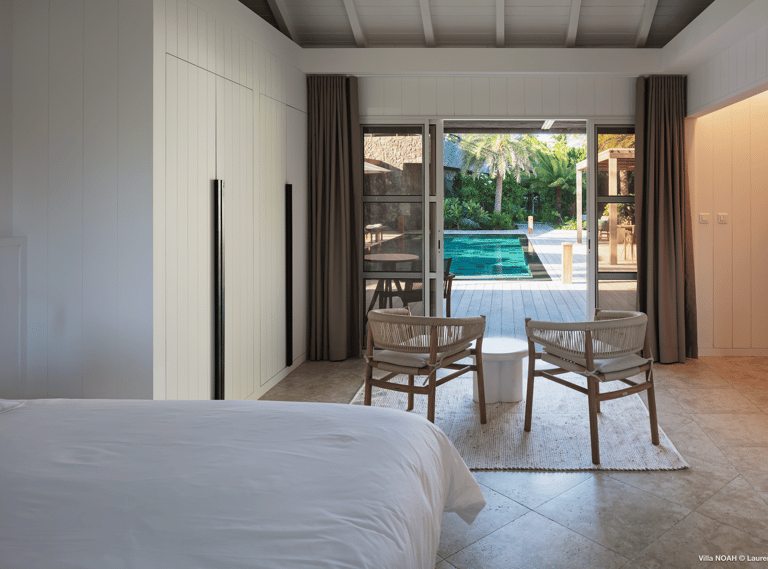rooms with pool view bungalow st jean st barth
