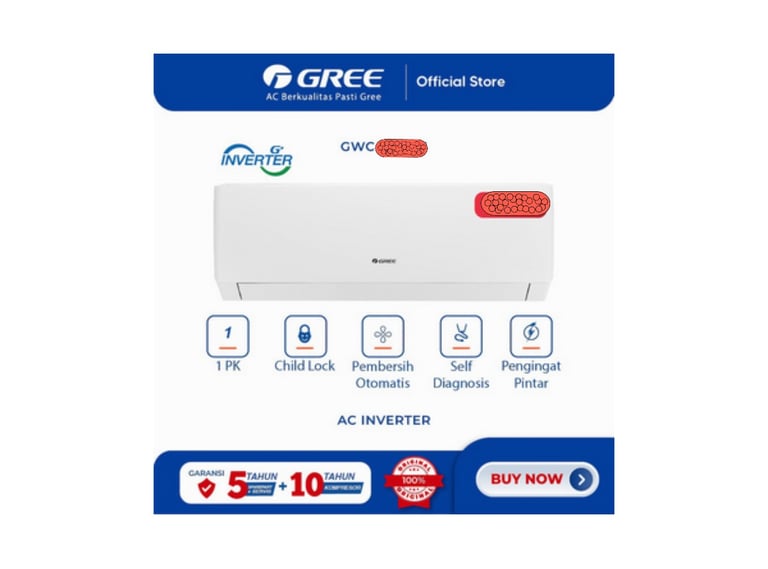 AC GREE Inverter 1/2 PK , AC GREE Inverter 1/2 PK palembang