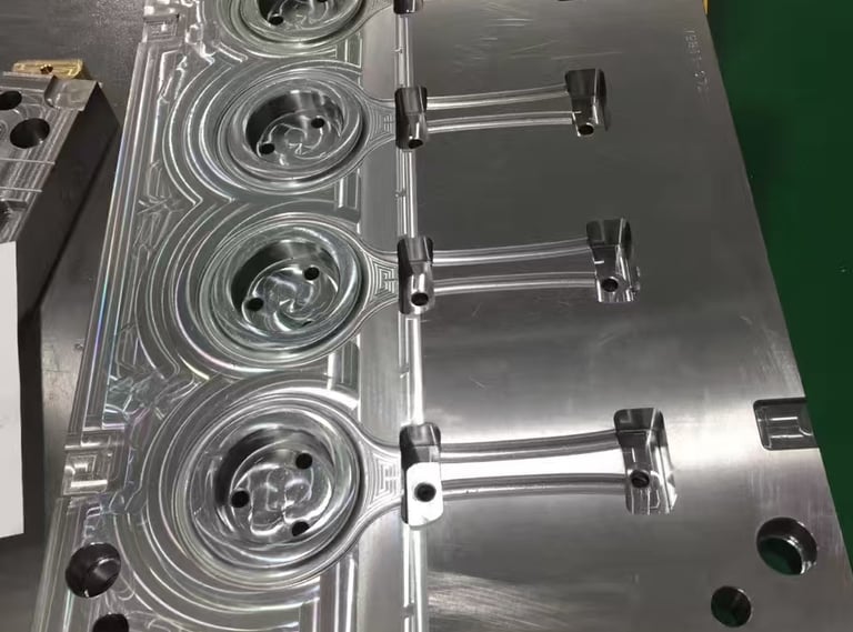 Industrial precision silicone compression mold for silicone rubber manufacturing