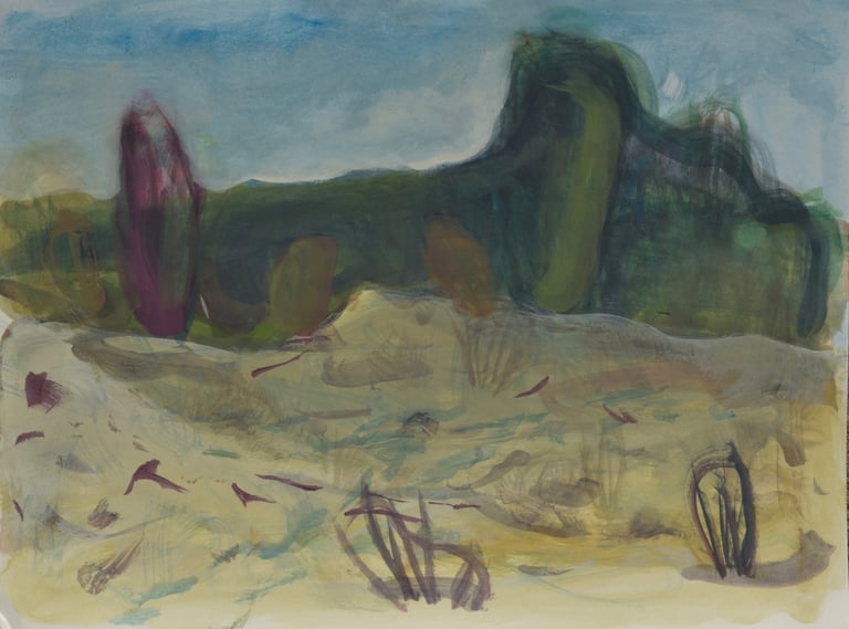 Landscape painting by Lina Mikuzyte