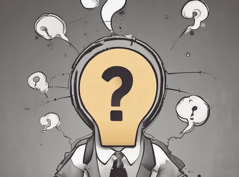 A classroom setting with a focus on a laptop on a desk, displaying a grid of video call participants. The room is sparsely furnished with blue chairs and a whiteboard visible in the background. A smartphone is placed beside the laptop.