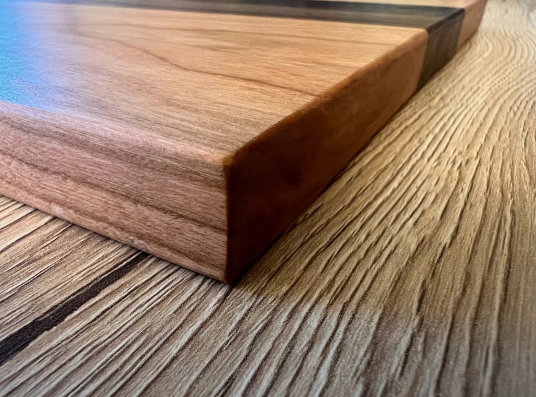 a wooden cutting board
