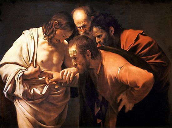 The Incredulity of Saint Thomas by Caravaggio (1602)