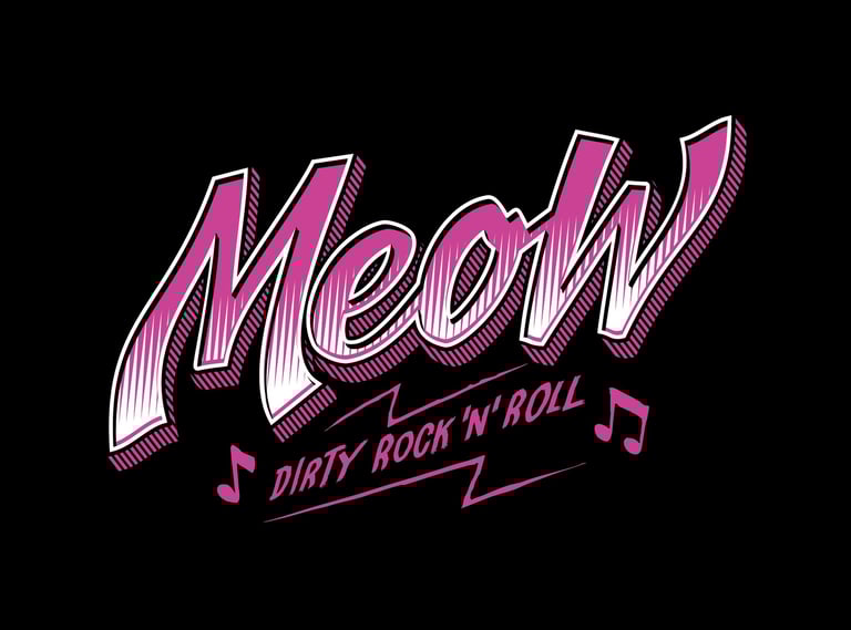 Logo Meow Dj fondo negro