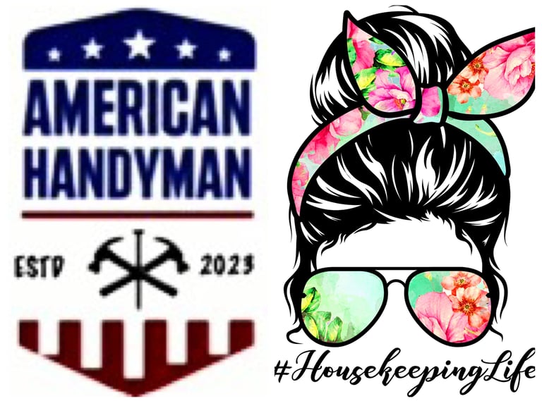 handyman & cleaning side logos