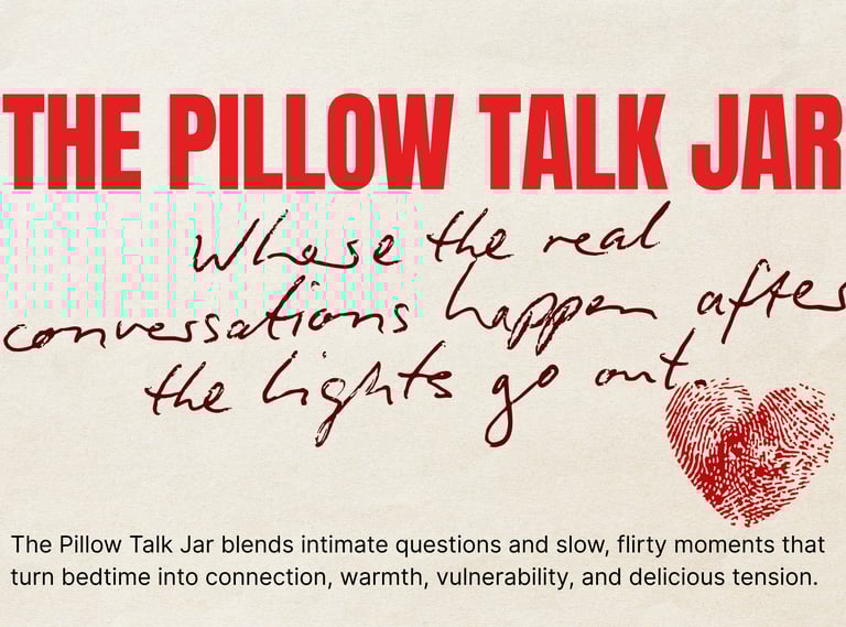 The Pillow Talk Jar Printable Couple Game
