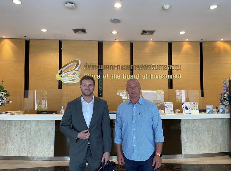 Sanet facilitated BOI registration for Biomicrogel, enabling investment benefits in Thailand