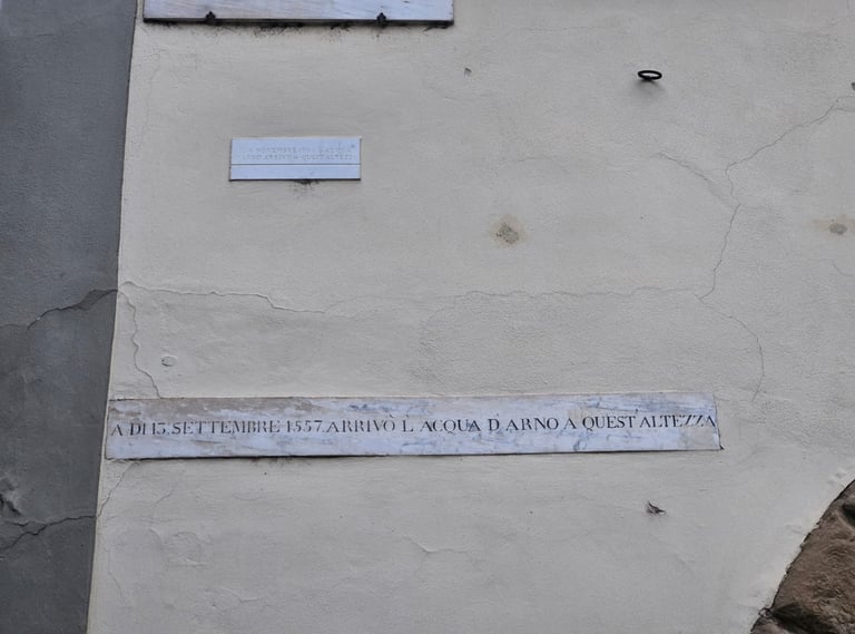 Plaques in Piazza di Santa Croce, Florence