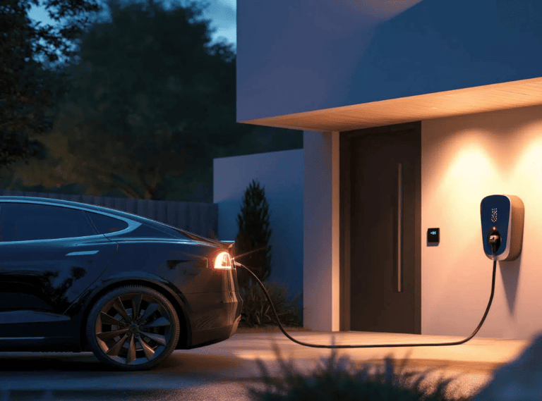 Delta AC Max 22kW home EV charger for residential installation in Doha, Qatar.