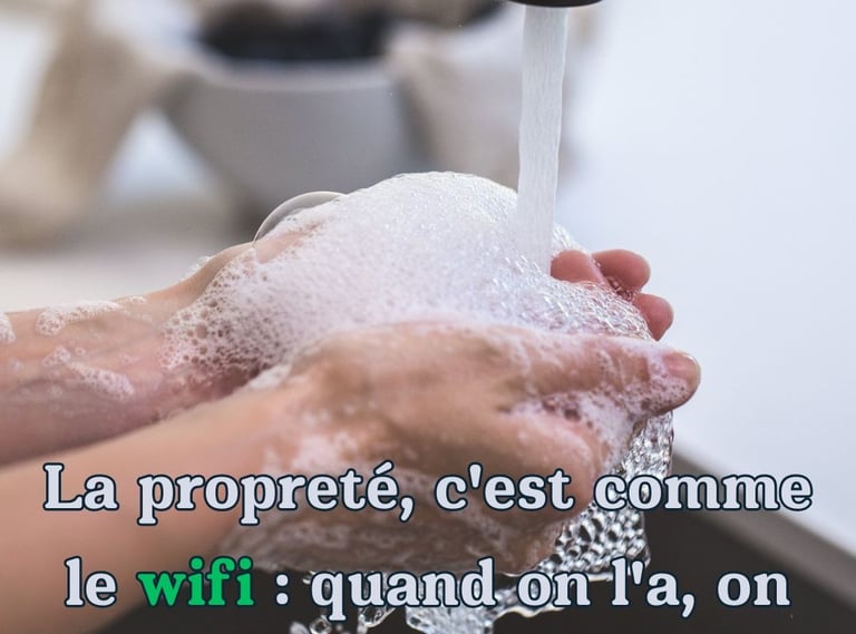 affiche slogan hygiene proprete sanitaire