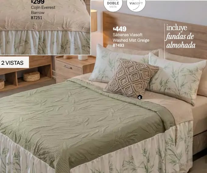 Colcha dos vistas modelo Bambu de la marca Vianney