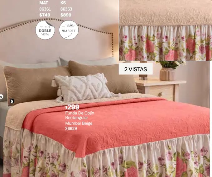 Colcha dos vistas modelo Rosalia de la marca Vianney