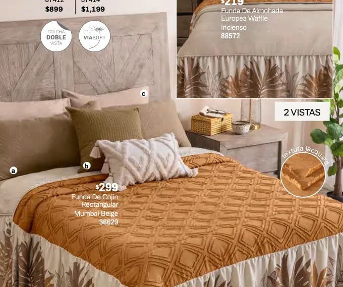 Colcha dos vistas modelo Tula de la marca Vianney