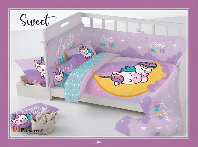 Cunero morado modelo Sweet de la marca Colchas Primavera