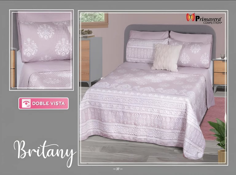 Edredón ligero rosa modelo Britany de la marca Colchas Primavera