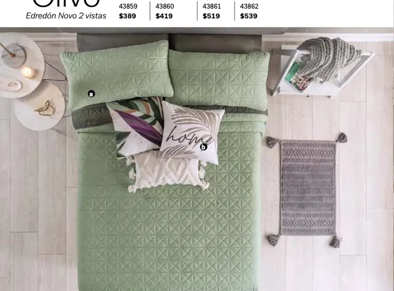 Edredón dos vistas modelo Novo Olivo de la marca Vianney