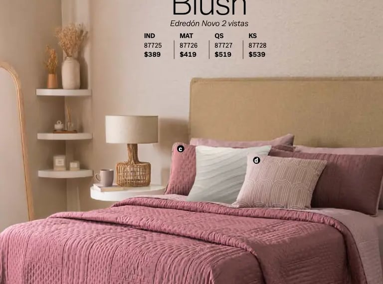 Edredón dos vistas modelo Novo Blush de la marca Vianney