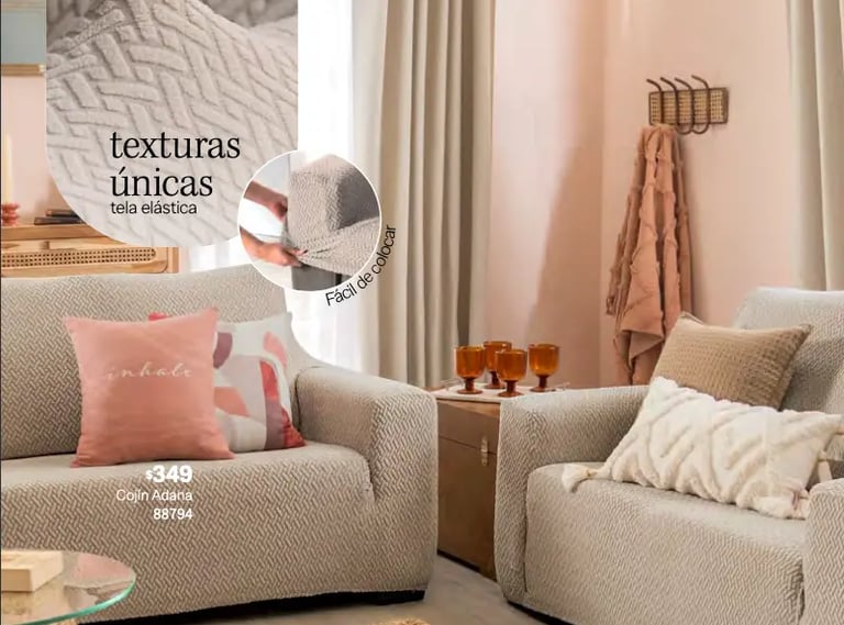 Funda de sillon modelo Niza Greige de la marca Vianney