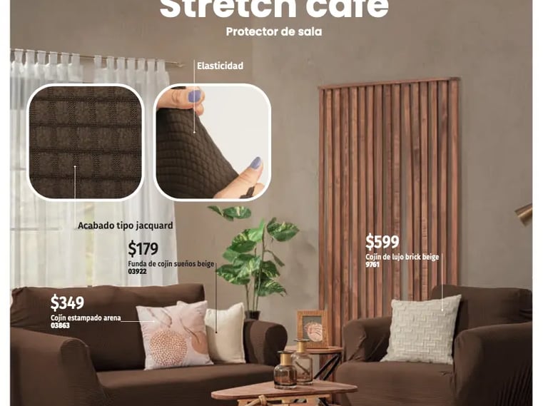Funda de sillon modelo Stretch cafe de la marca Intima hogar