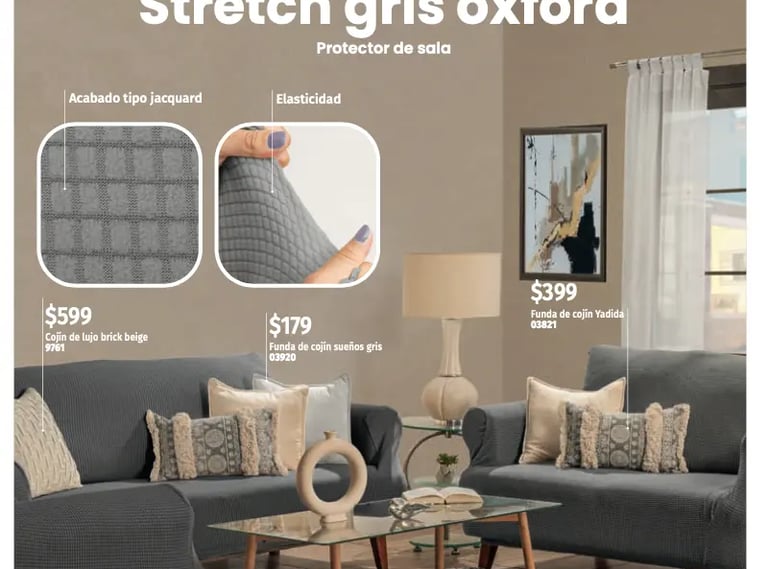 Funda de sillon modelo Stretch gris de la marca Intima hogar