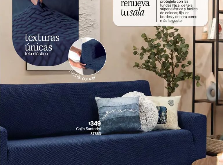 Funda de sillon modelo Niza Marino de la marca Vianney