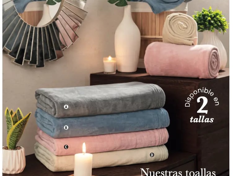 Toallas de multiples colores modelo Honolulú de la marca Intima Hogar