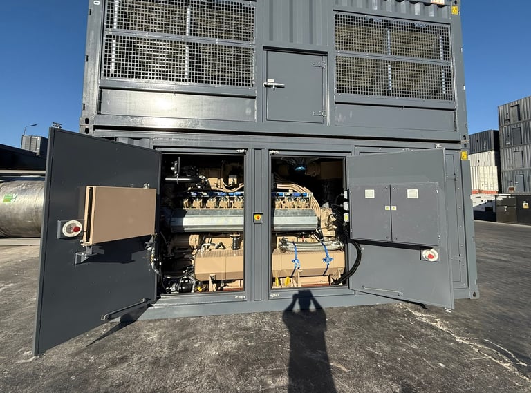 Aggreko/Jenbacher J420E, 1875 kVA, 400v. 50 Hz.