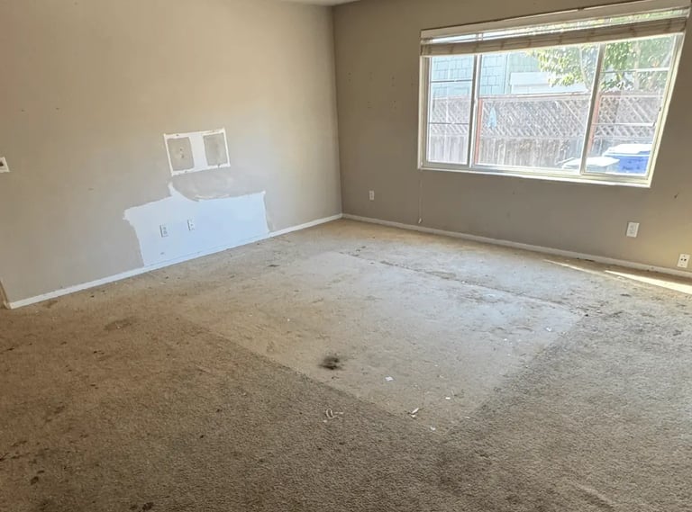 empty living room in an apartment