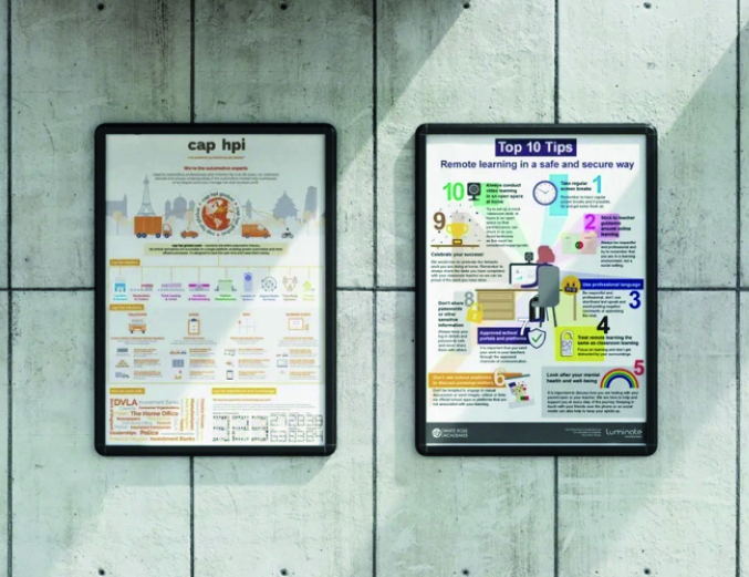 Clean, easy-to-understand infographics and icons that simplify complex information.