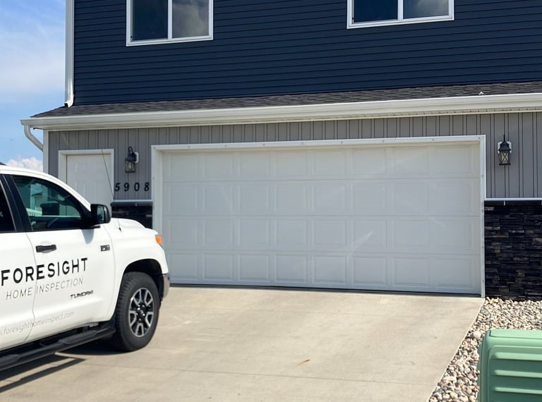 Foresight Home Inspection truck at Home inspection in West Fargo, ND